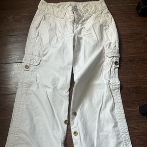 Small white cargo pants